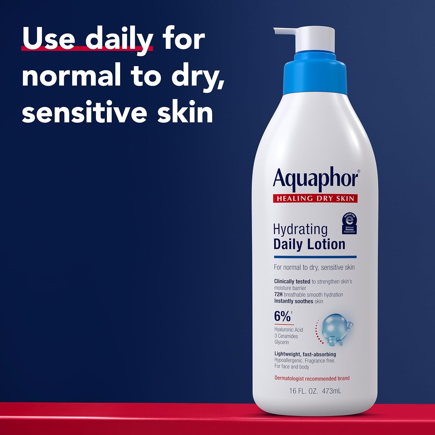 image:imageAquaphor Daily Hydrating Face and Body Lotion Hyaluronic Acid 16 FL OZ16 Fl Oz Pack of 12
